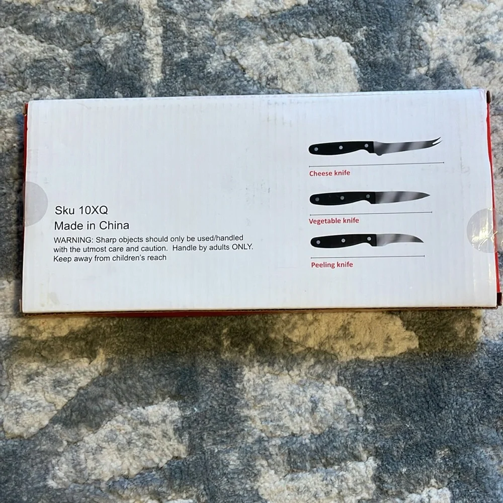 NWT Stainless Steel Knife Set - Set of 3